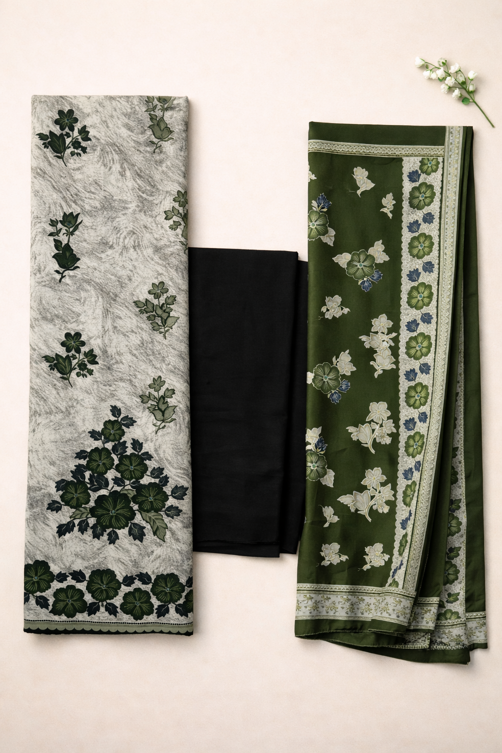 Roman Ethnic Heritage Unstitched Suit Set
