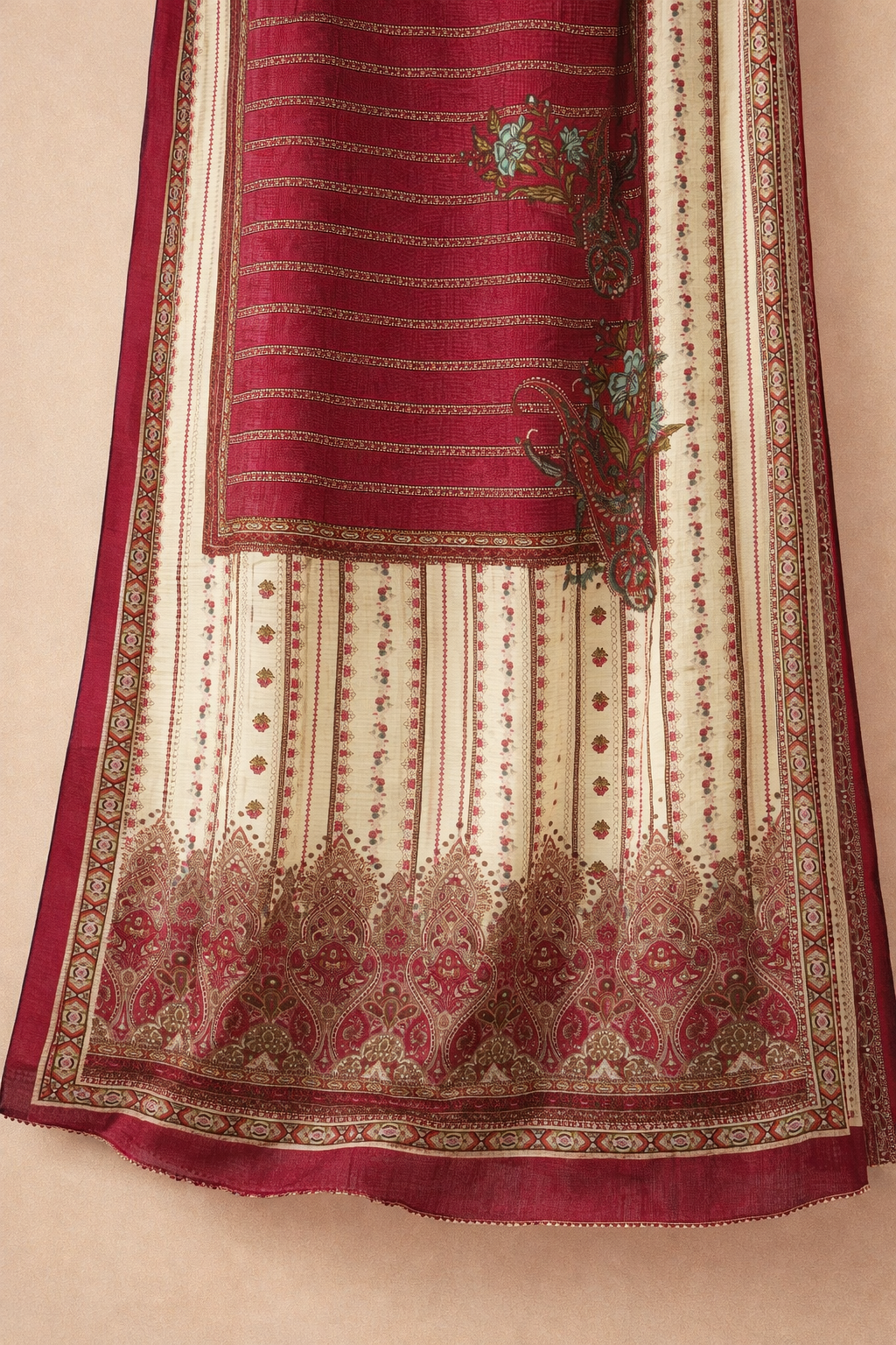 Modal Ari Elegance Unstitched Suit Set