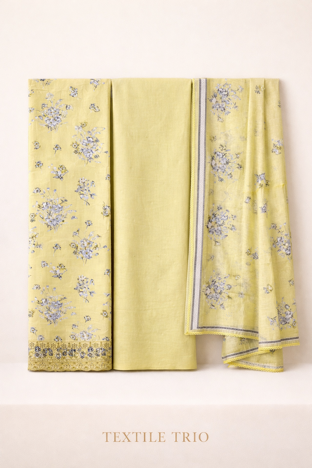 Pushpa Resham Diamond Unstitched Suit Set – Cambric Cotton