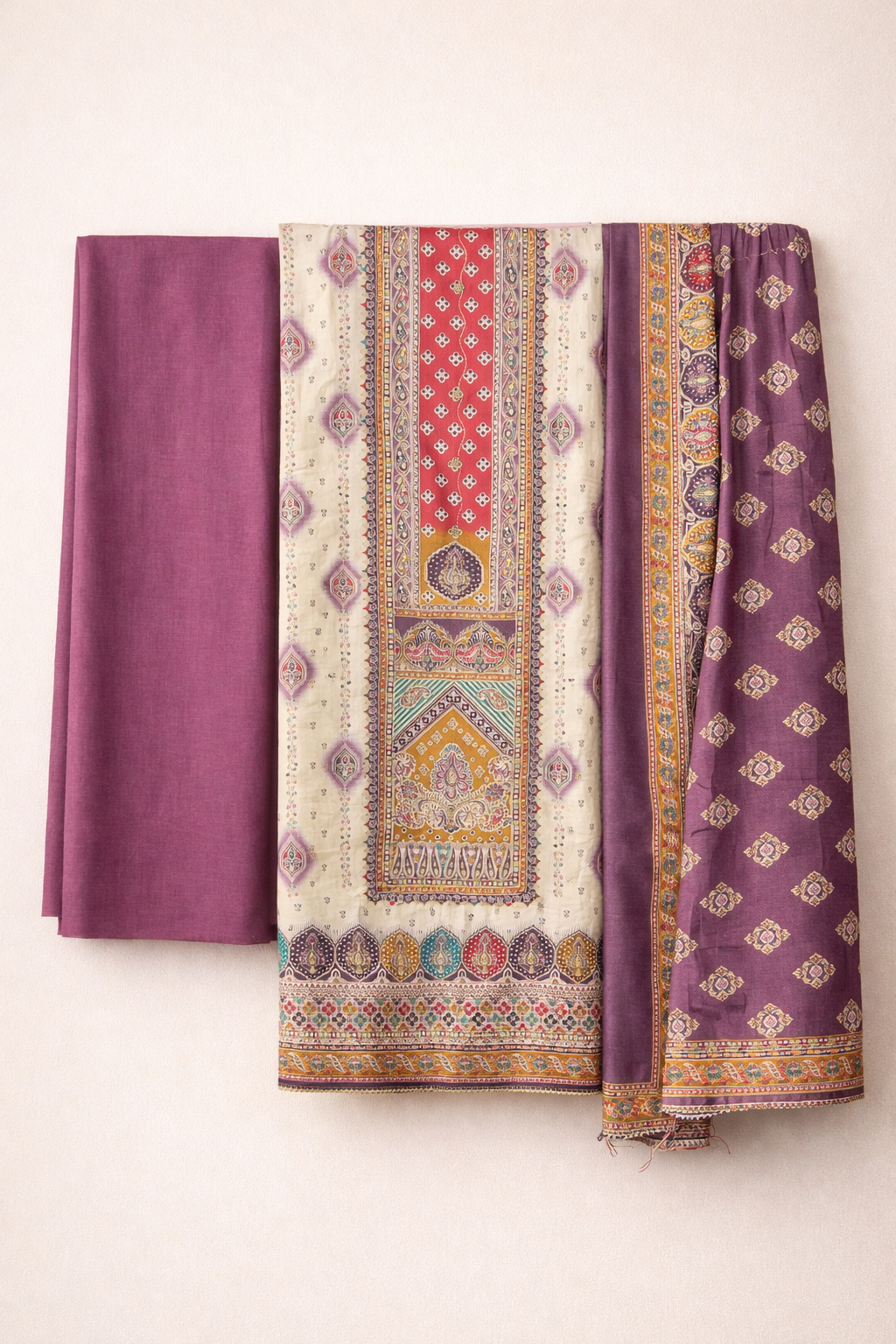 Zam Shimmering Heritage Unstitched Suit Set