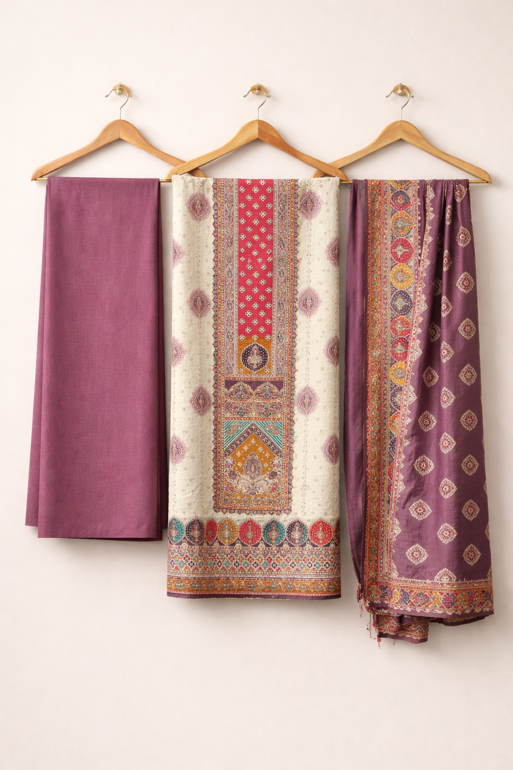 Zam Shimmering Heritage Unstitched Suit Set