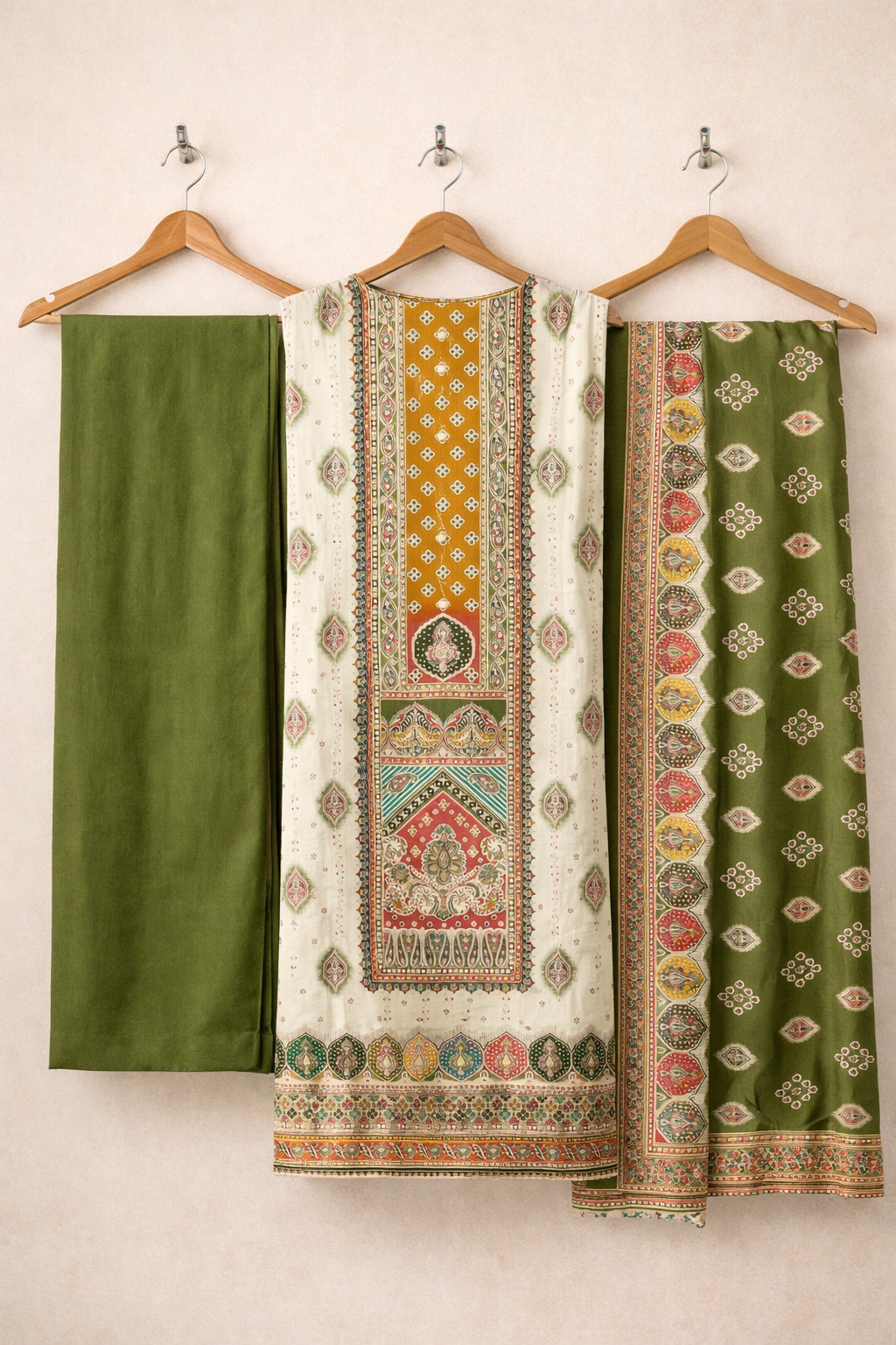 Zam Shimmering Heritage Unstitched Suit Set