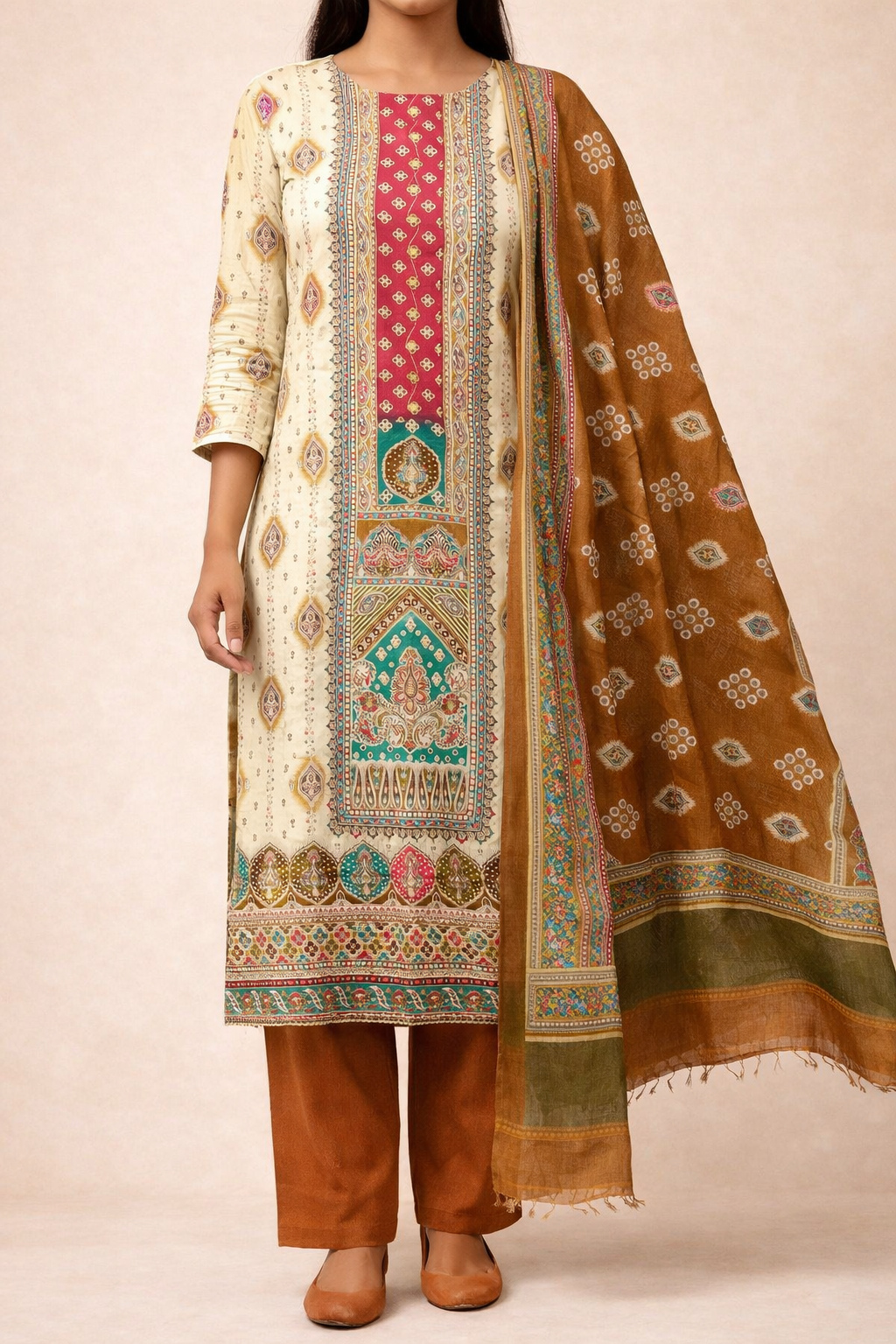 Zam Shimmering Heritage Unstitched Suit Set