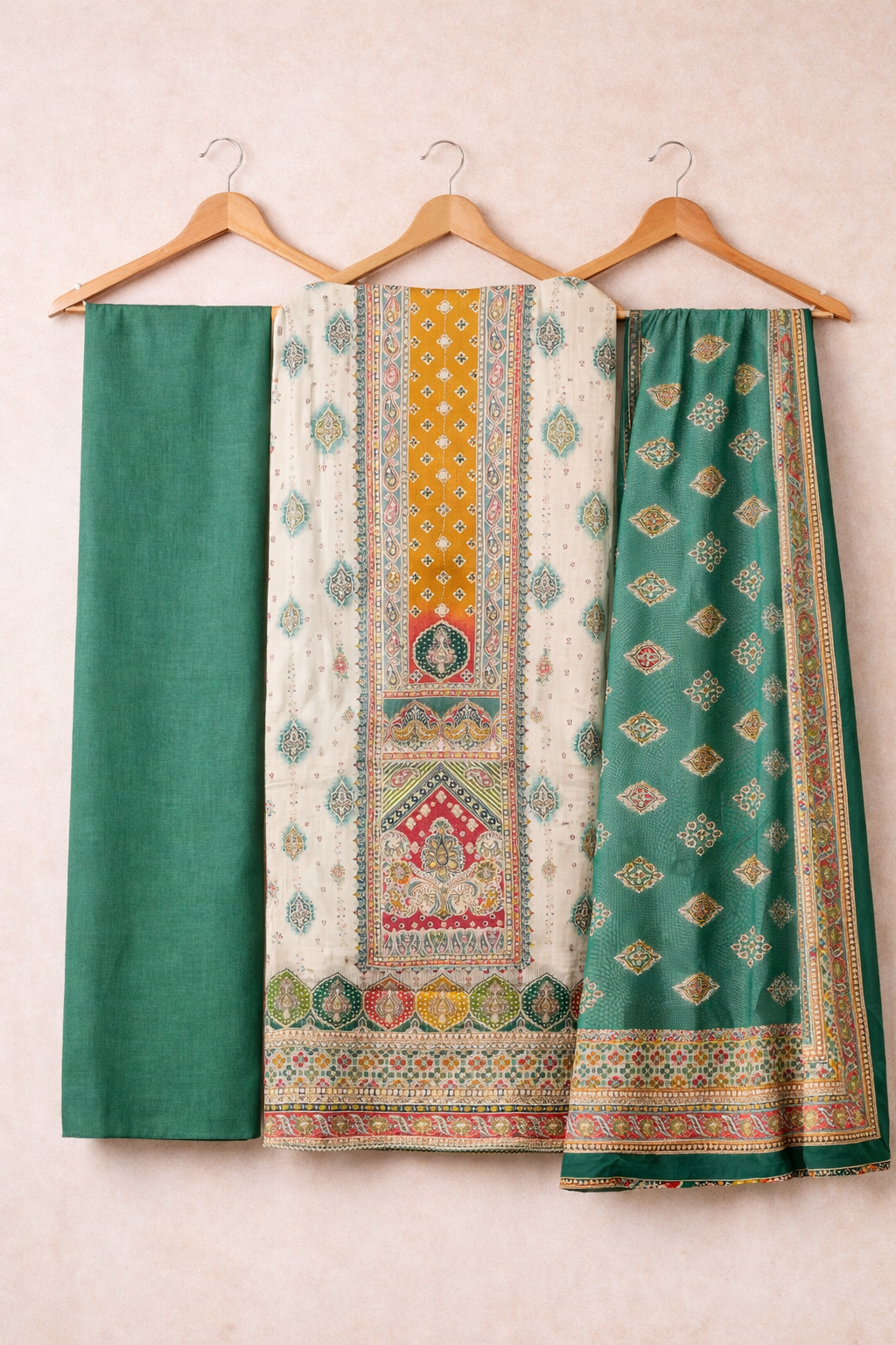 Zam Shimmering Heritage Unstitched Suit Set