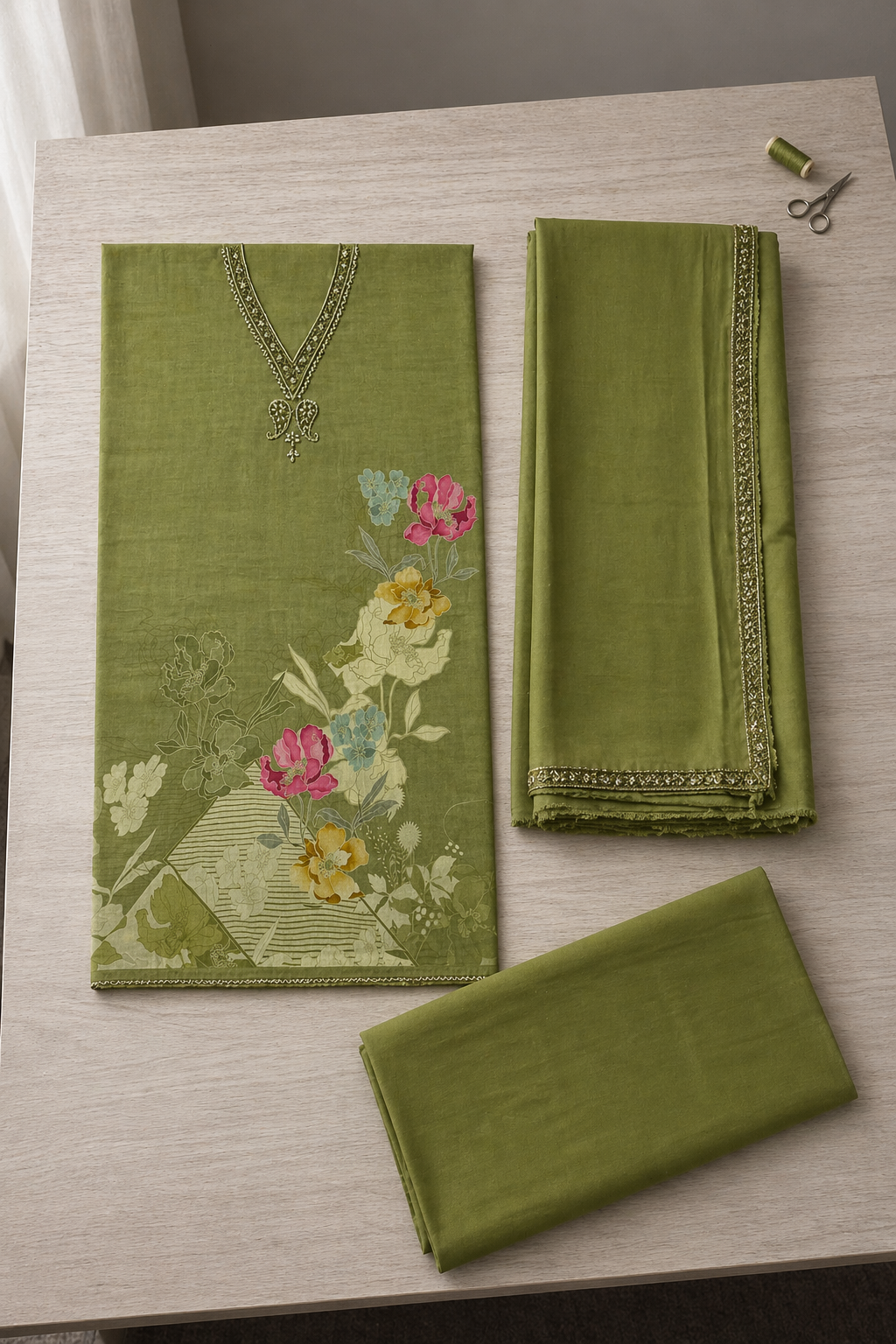 Meadow Bloom Unstitched Suit Set