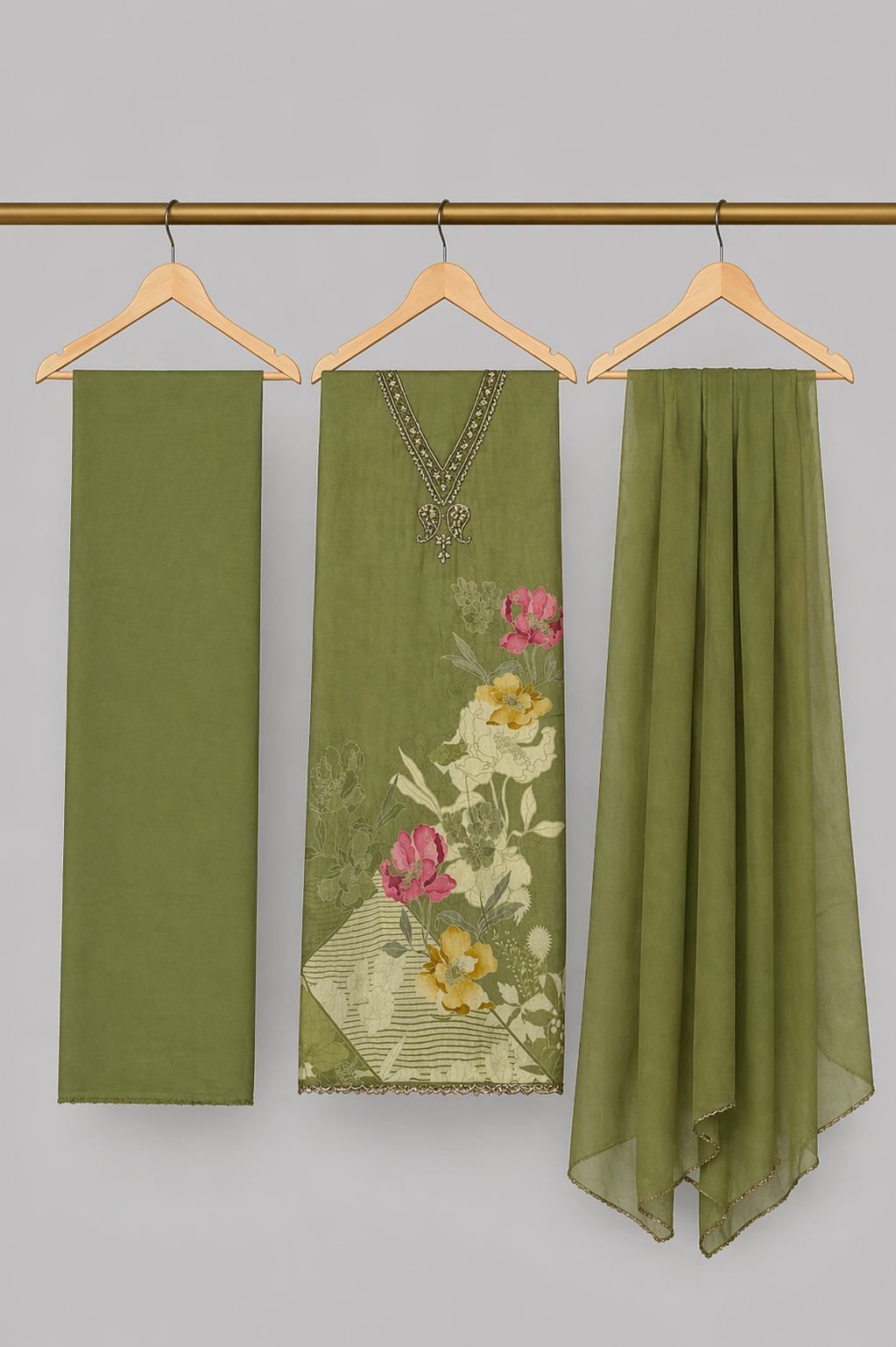 Meadow Bloom Unstitched Suit Set