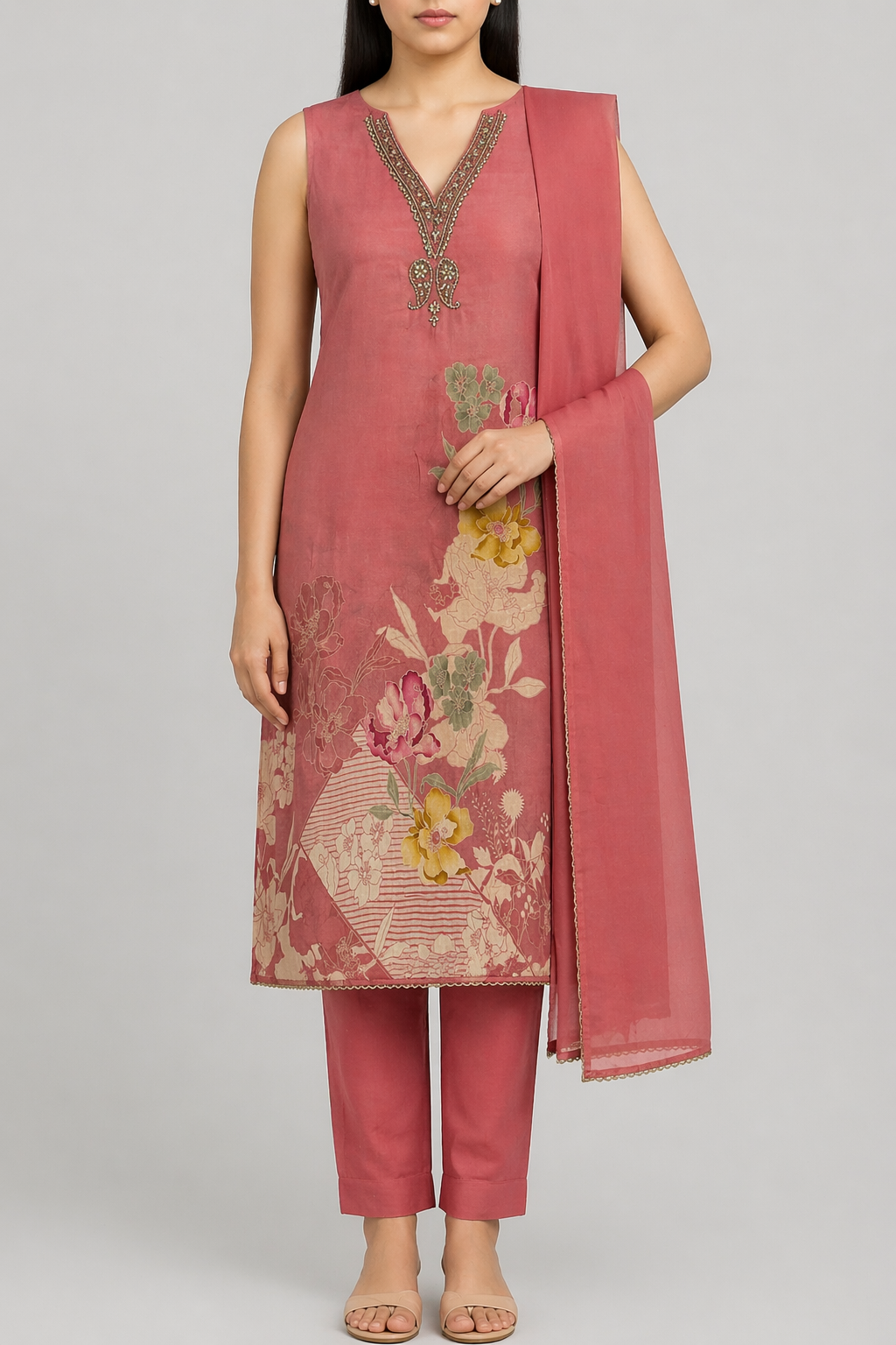 Meadow Bloom Unstitched Suit Set