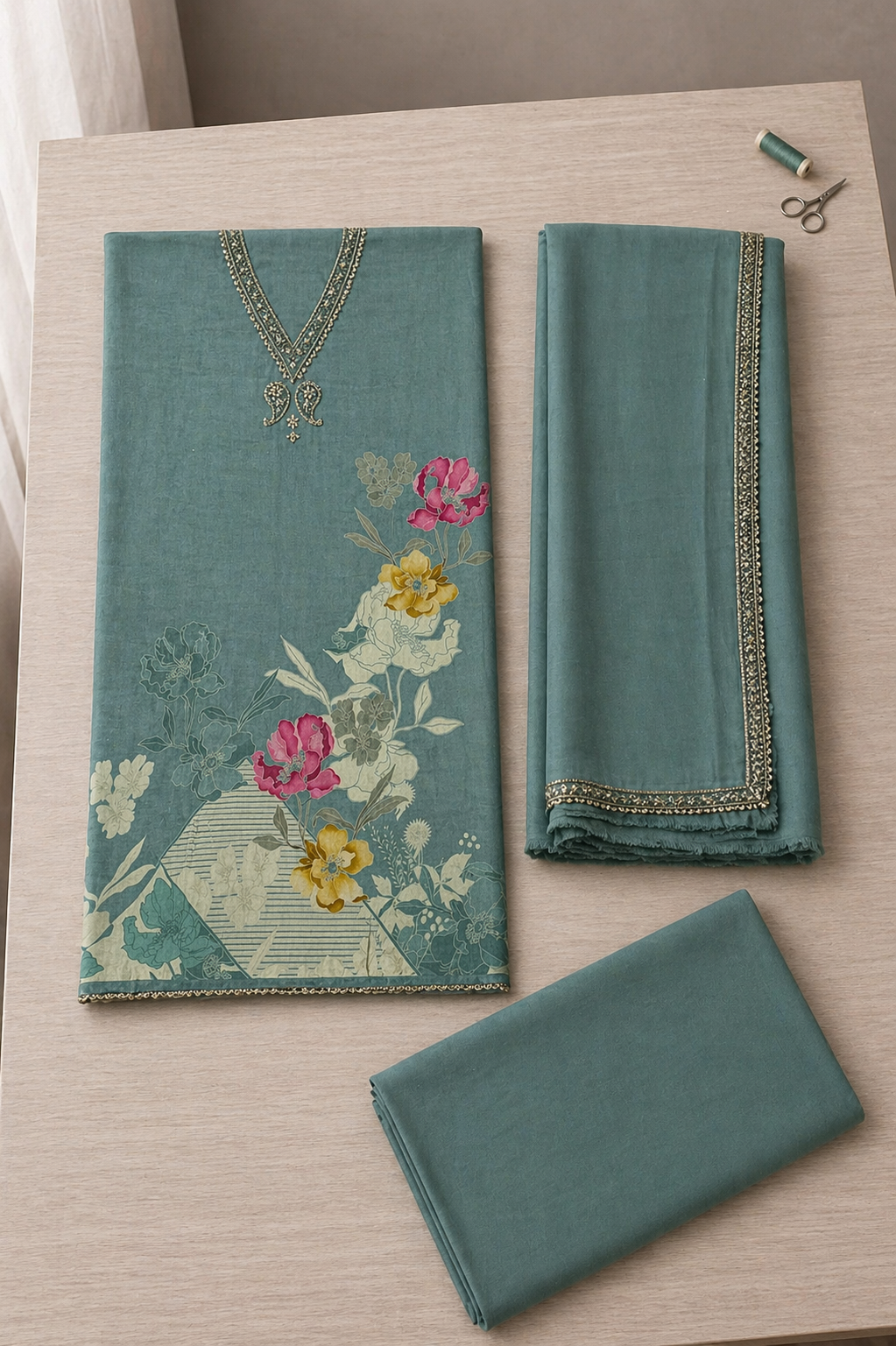 Meadow Bloom Unstitched Suit Set