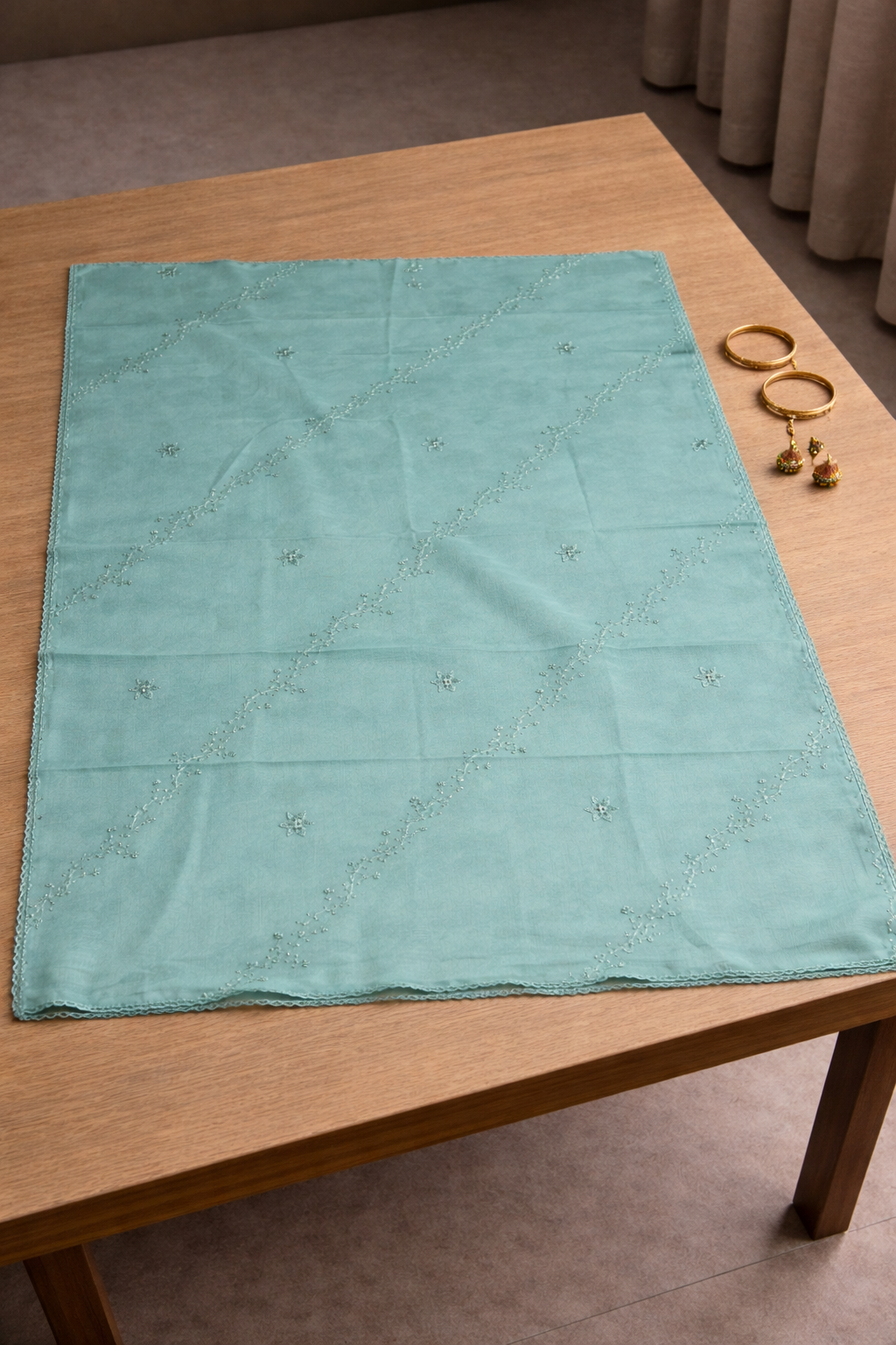 Panel Embroidery Unstitched Suit Set
