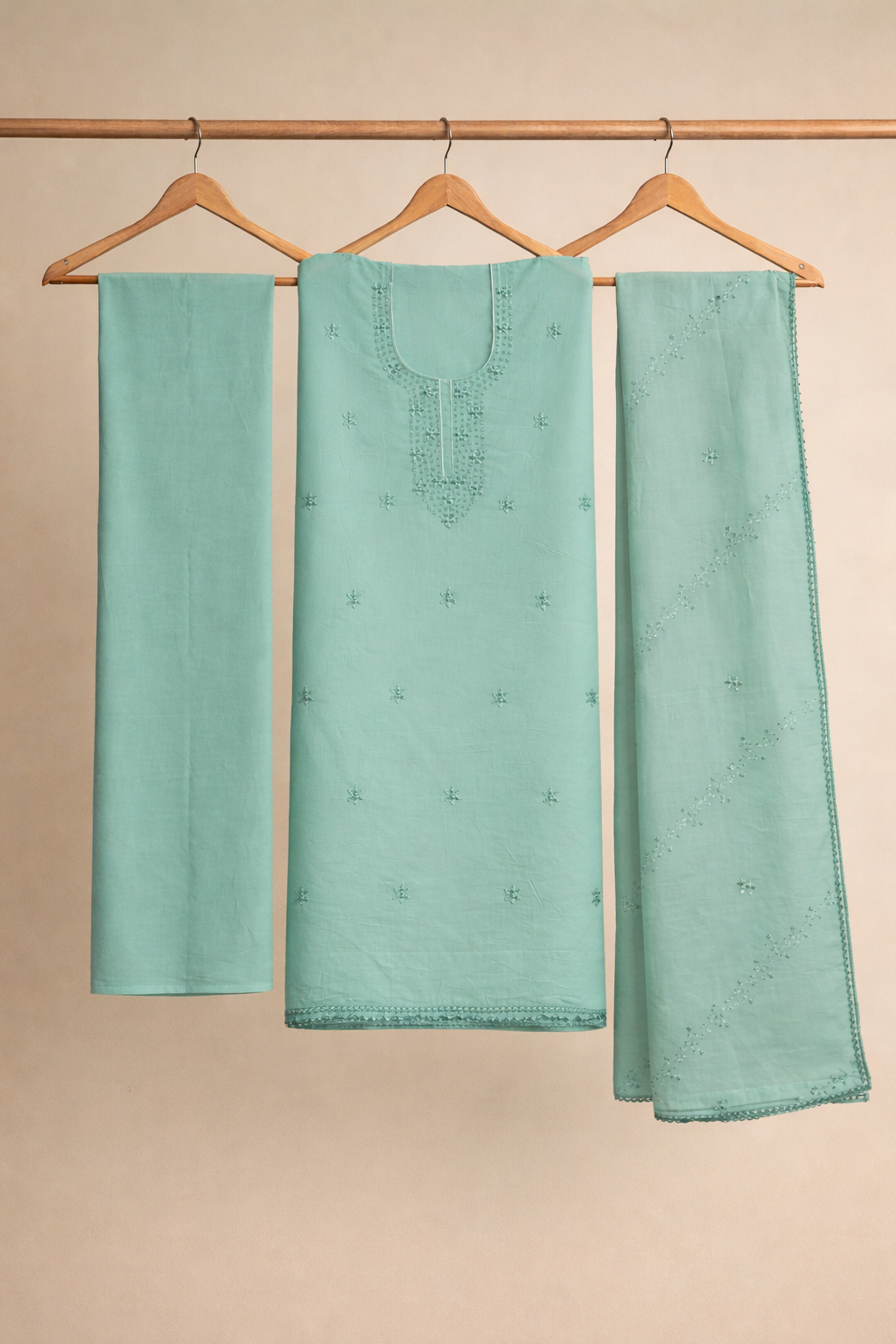 Panel Embroidery Unstitched Suit Set