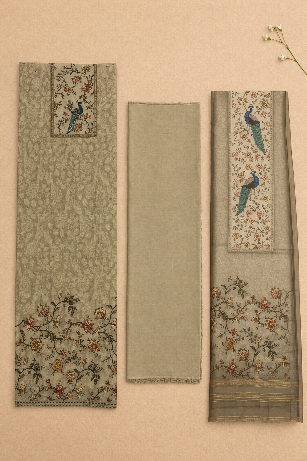 Banarasi Modal – Kashmiri Jaal Unstitched Suit Set