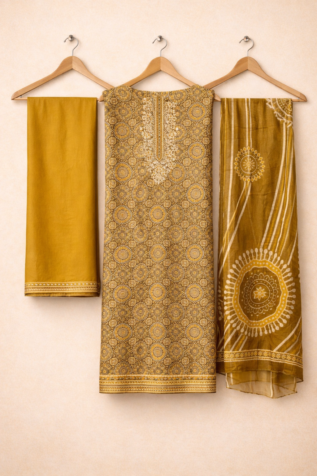 Mandala Rayon Heritage Unstitched Suit Set