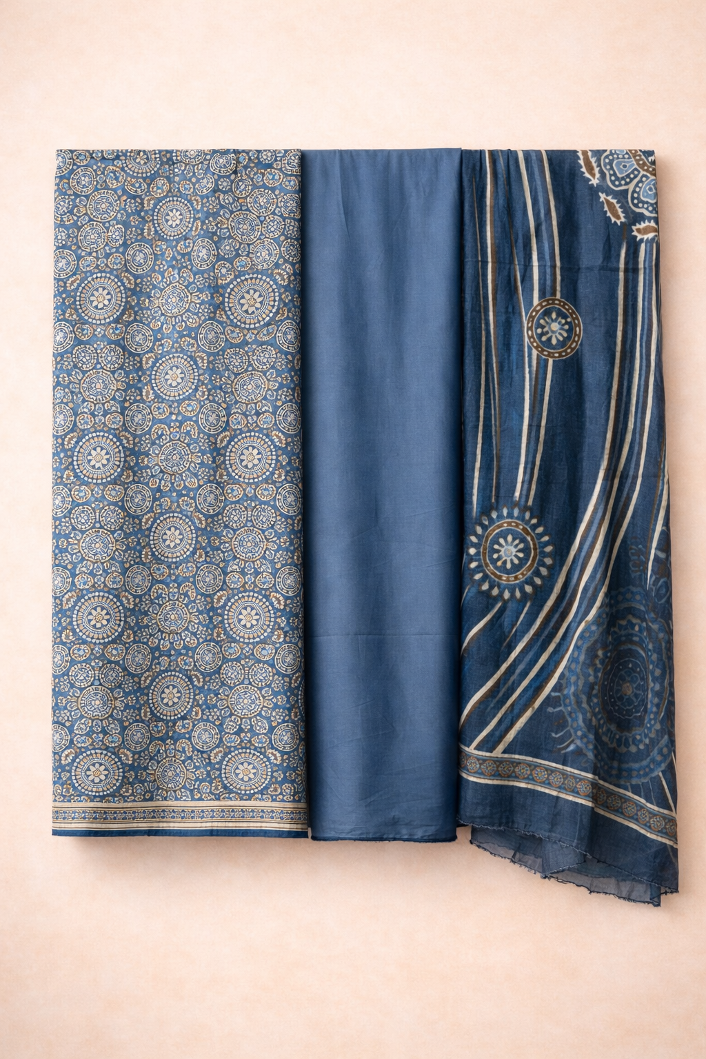 Mandala Rayon Heritage Unstitched Suit Set