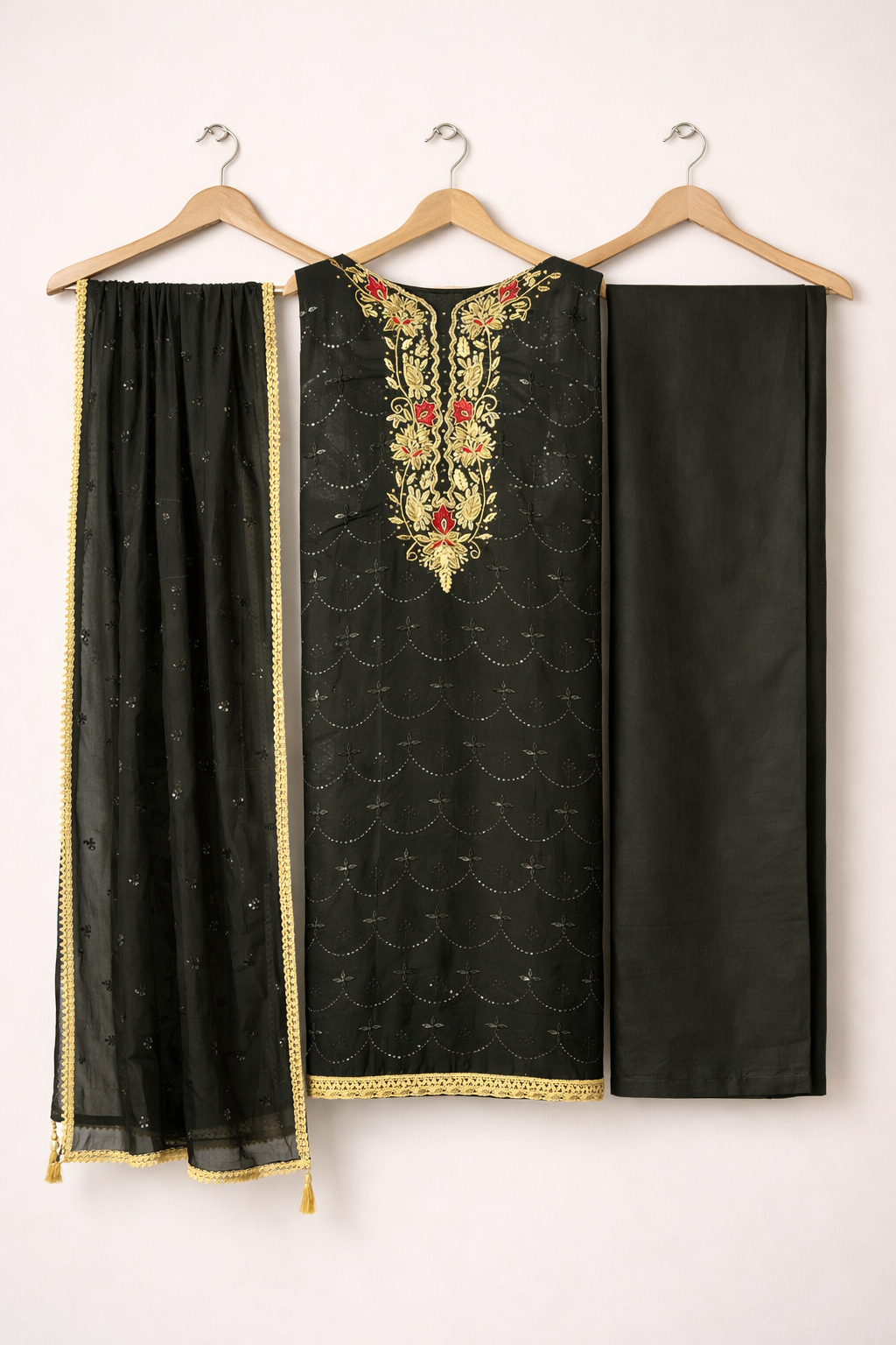 Khatli Viscose Grace Unstitched Suit Set