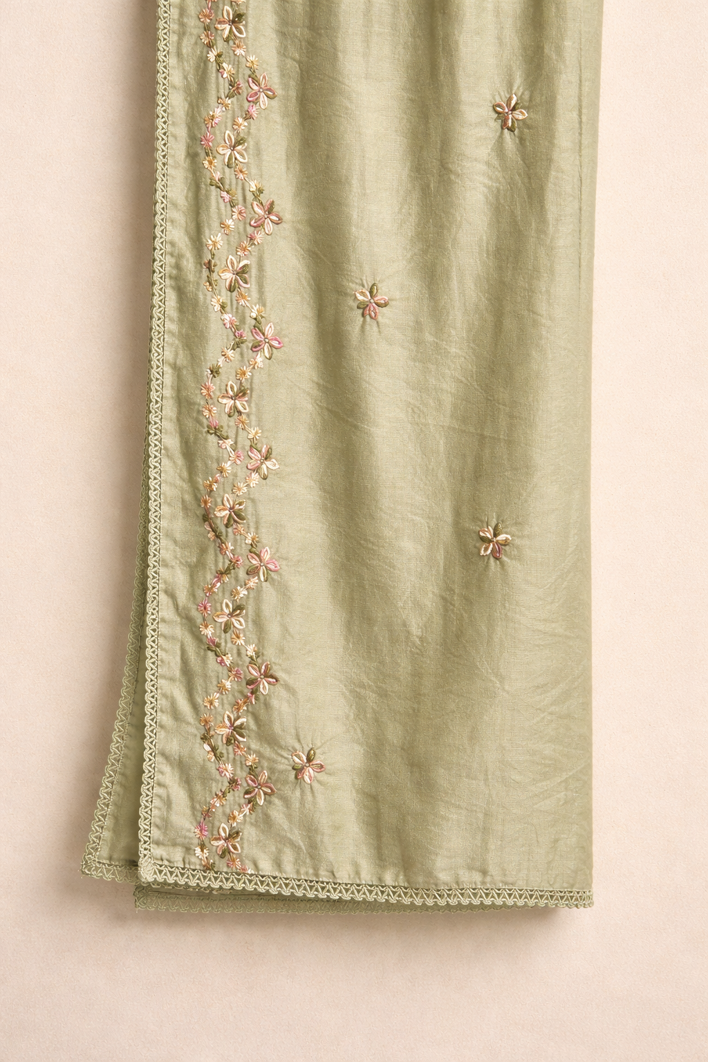 Banarasi Resham Embroidery Unstitched Suit Set