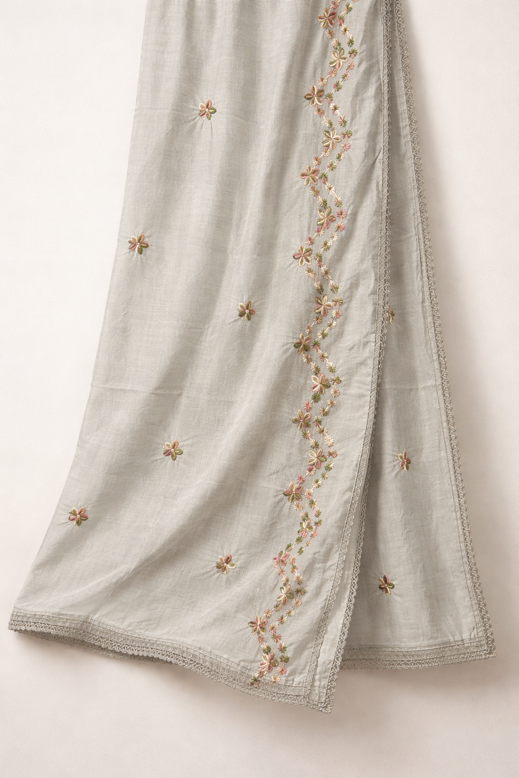 Banarasi Resham Embroidery Unstitched Suit Set
