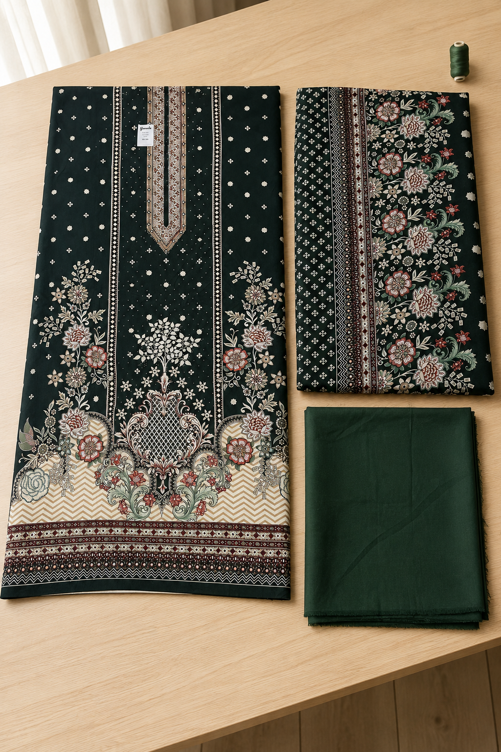 N.G. Runes Rayon Stone Work Dress Material