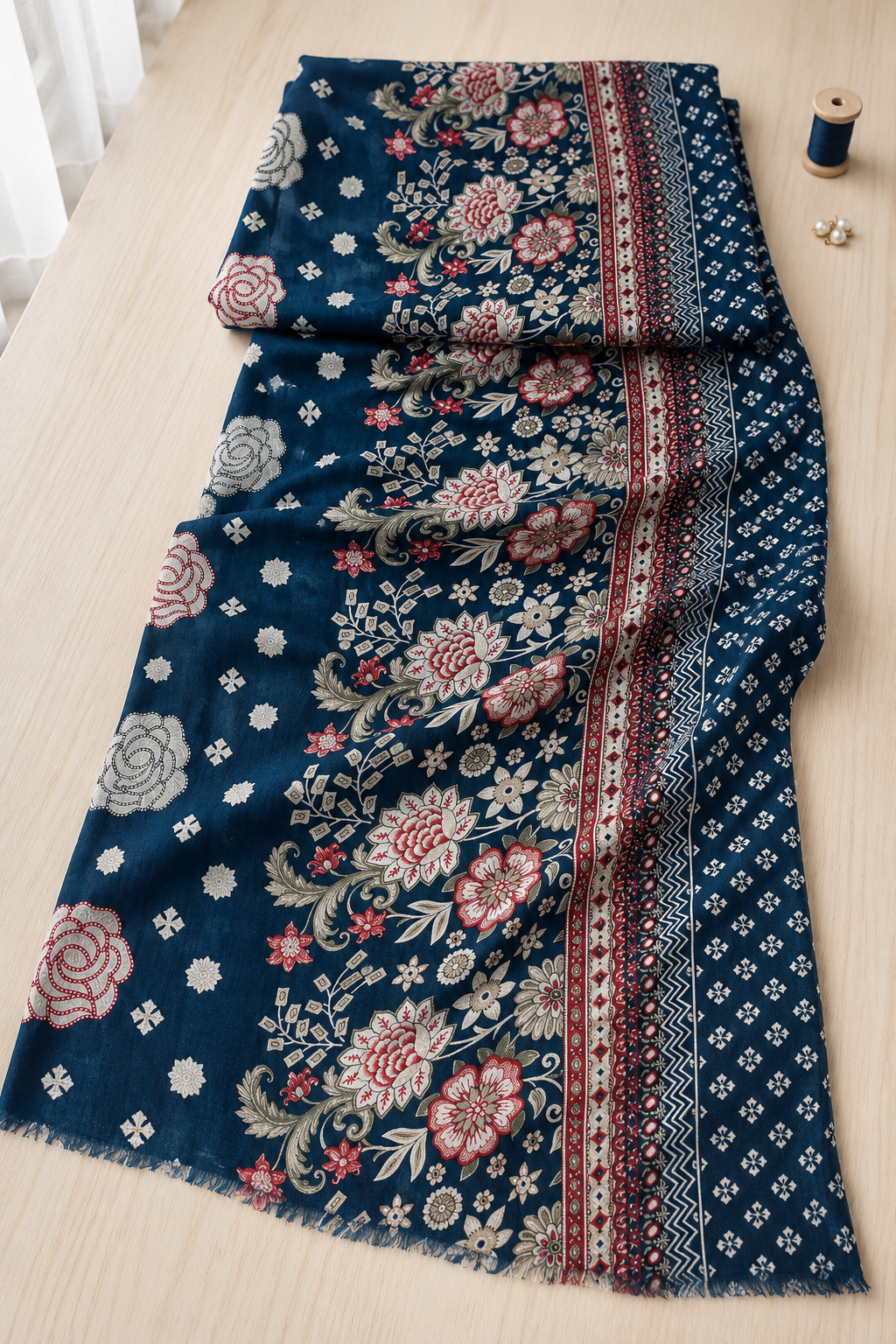 N.G. Runes Rayon Stone Work Dress Material