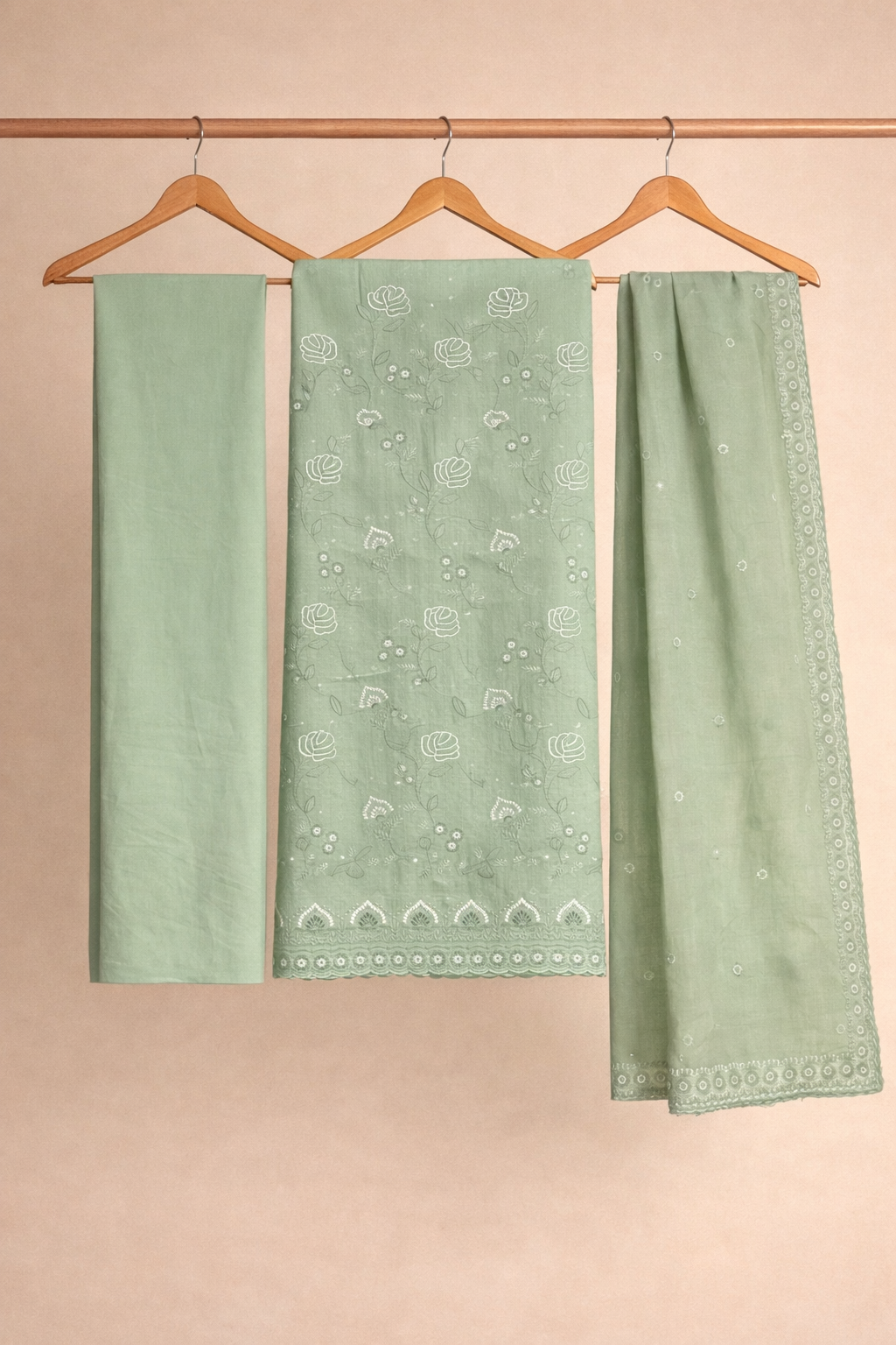 Noor Embroidered Cotton Unstitched Suit Set