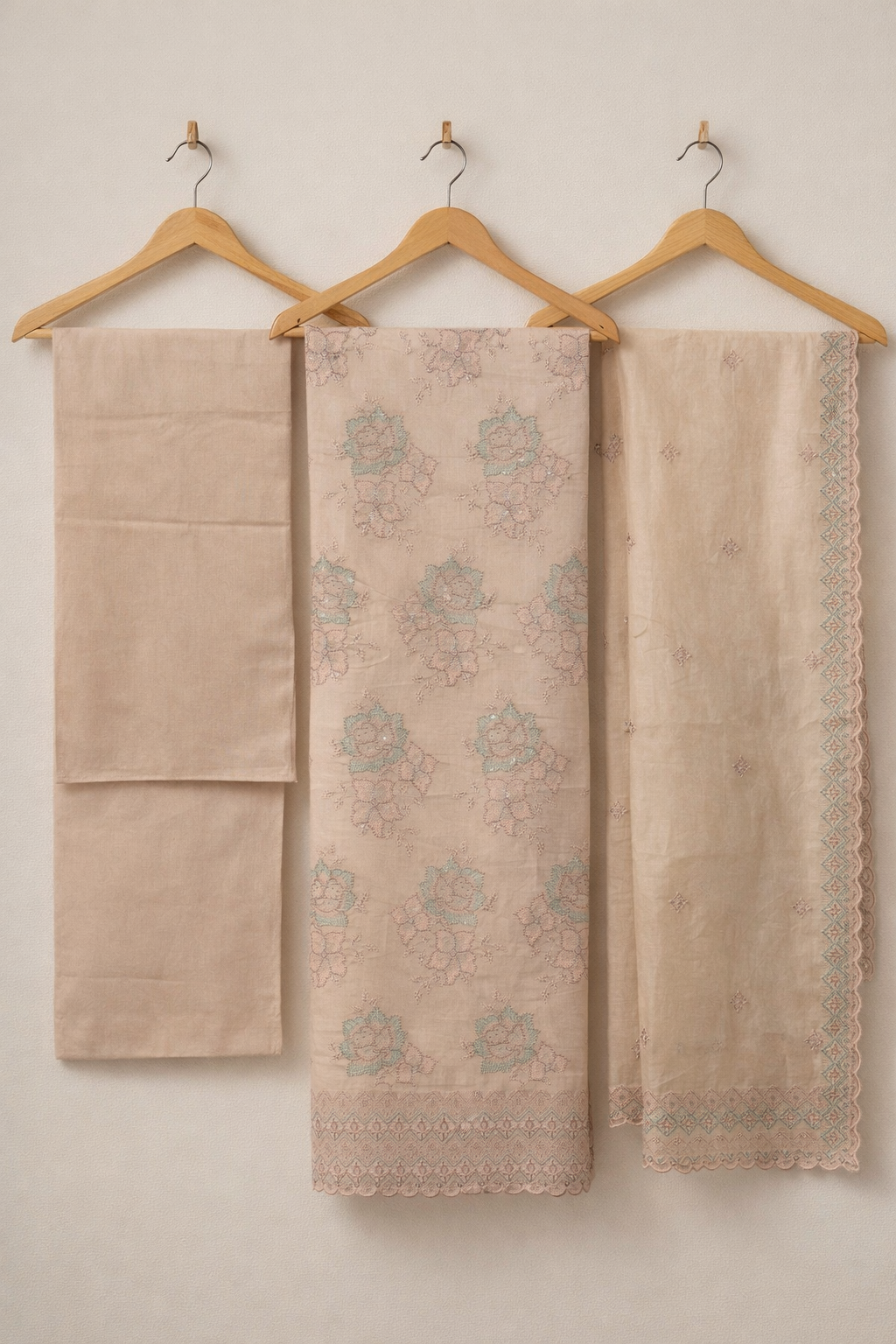 Cambric Cotton Mal Unstitched Suit Set