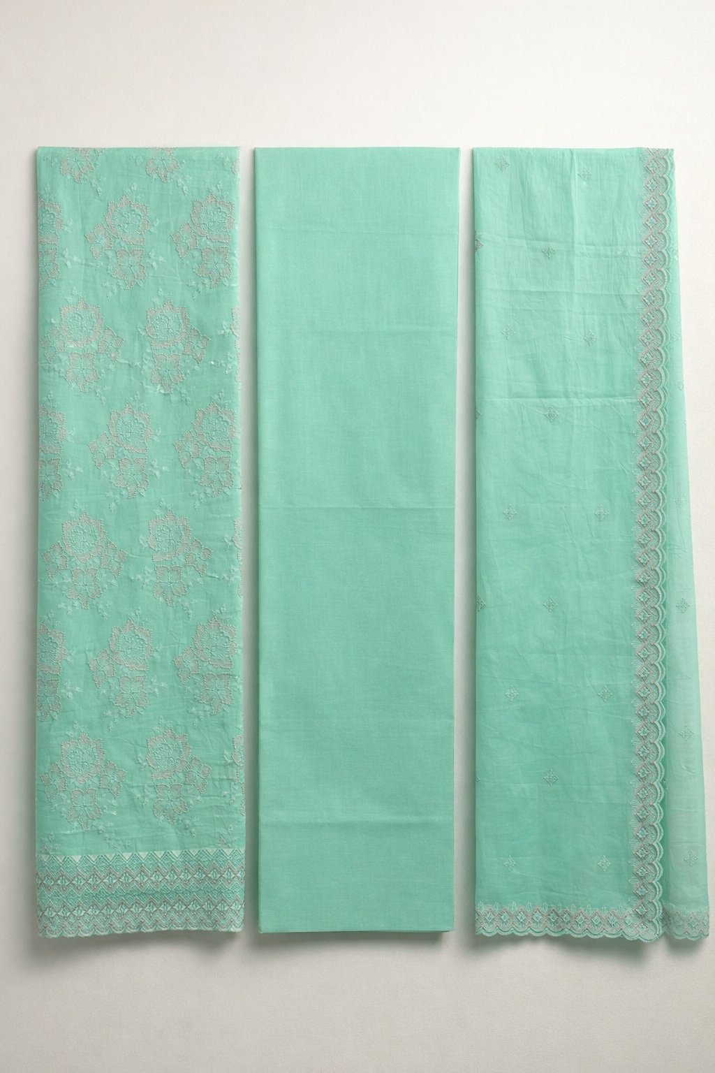 Cambric Cotton Mal Unstitched Suit Set