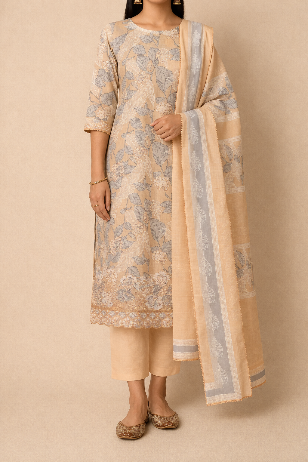 Cambric Cotton – Niyara Unstitched Suit Set