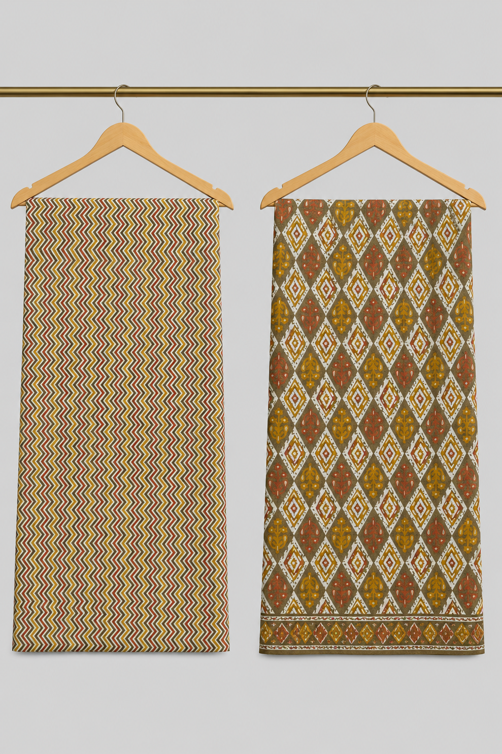 Printed Cotton Two-Piece Kurta Material