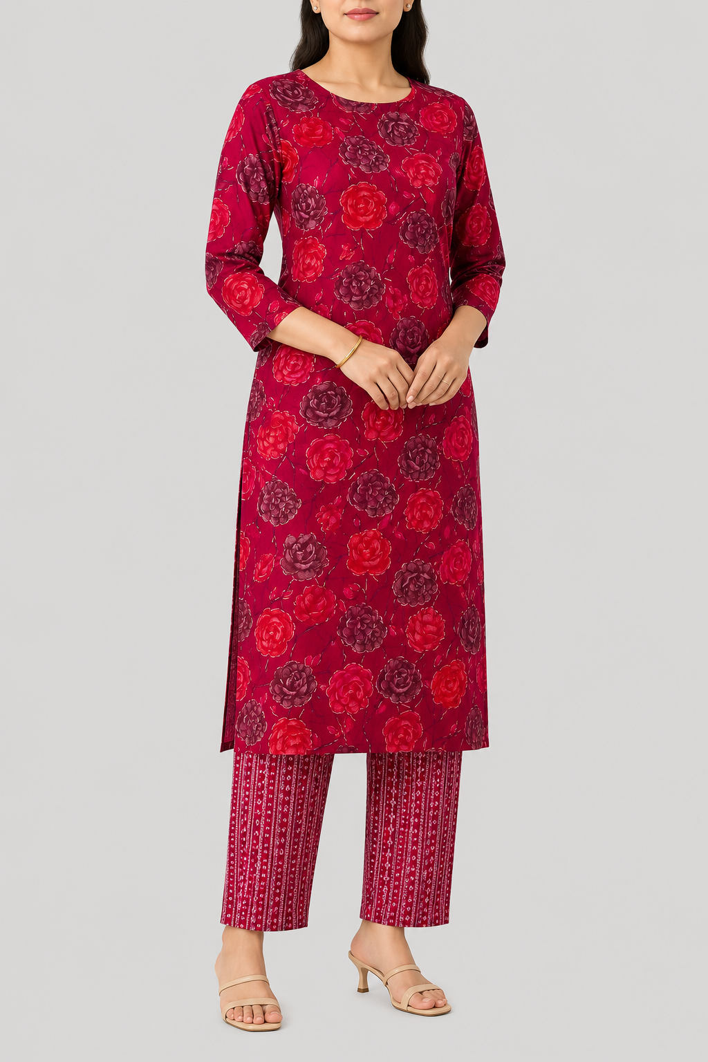 Printed Cotton Two-Piece Kurta Material